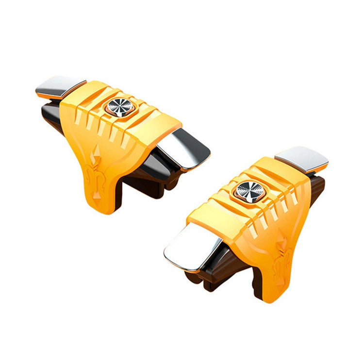 2 Pairs F01 Electroplating Mechanical Shaft Bidirectional Button Auxiliary Shooting Game Handle for Mobile Phones within The Thickness of 6.1-12.0mm