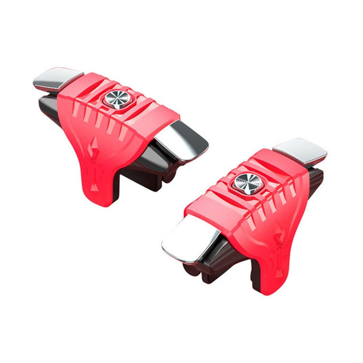 2 Pairs F01 Electroplating Mechanical Shaft Bidirectional Button Auxiliary Shooting Game Handle for Mobile Phones within The Thickness of 6.1-12.0mm