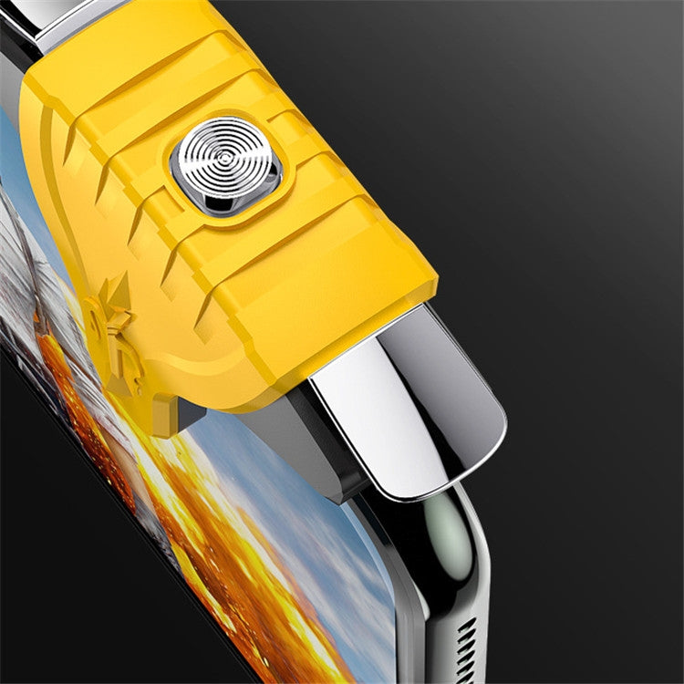 2 Pairs F01 Electroplating Mechanical Shaft Bidirectional Button Auxiliary Shooting Game Handle for Mobile Phones within The Thickness of 6.1-12.0mm