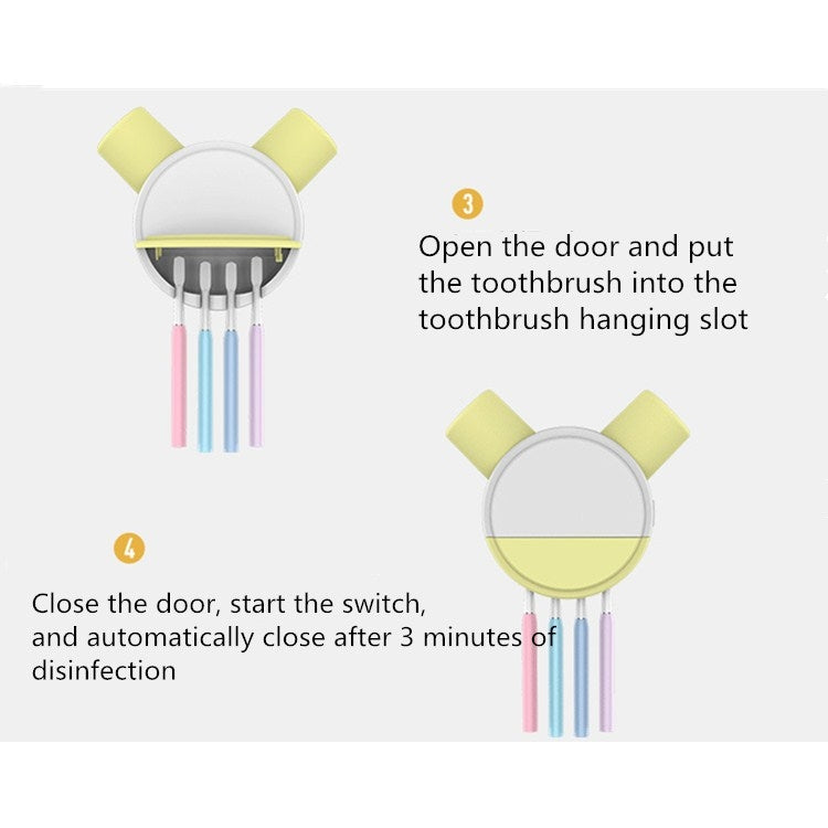Sunflower Toothbrush Sterilization Rack Intelligent Ultraviolet Toothbrush Sterilizer Rack(Blue)
