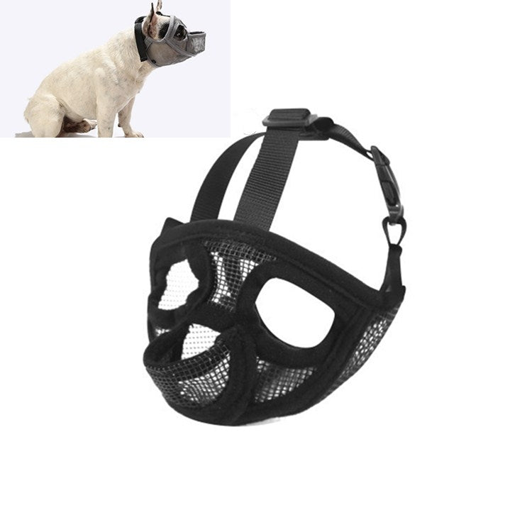 Pet Bulldog Mouth Cover Mask Pet Suppliesï¼ŒTongue Out Version, Size:L
