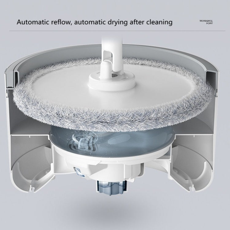 Single Bucket washing And Spinning Rotary Mop, Color:White