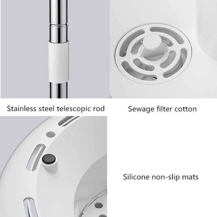 Single Bucket washing And Spinning Rotary Mop, Color:White