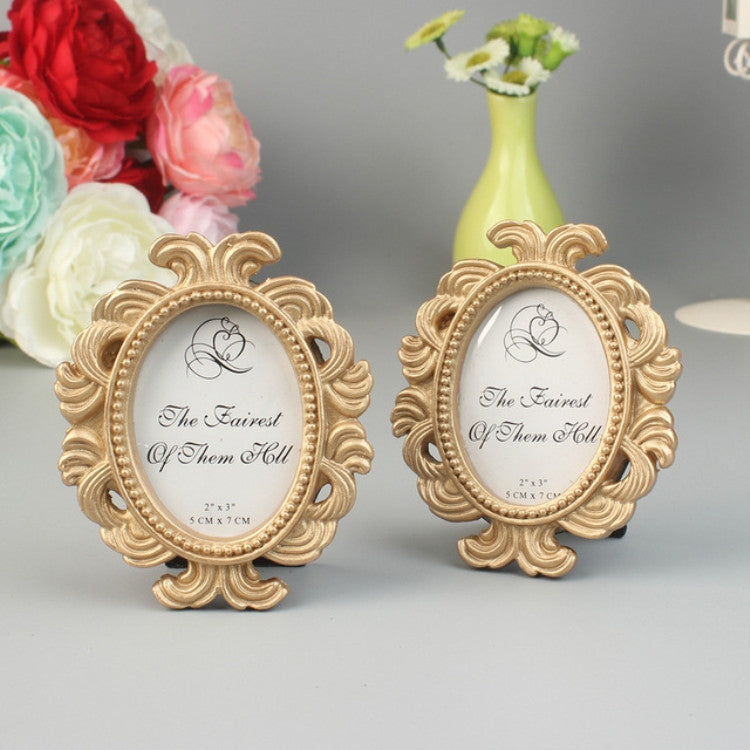 2 PCS Floral Photo  Round  Picture Frame Holder Wedding Home Decor