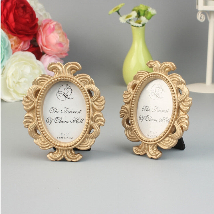 2 PCS Floral Photo  Round  Picture Frame Holder Wedding Home Decor