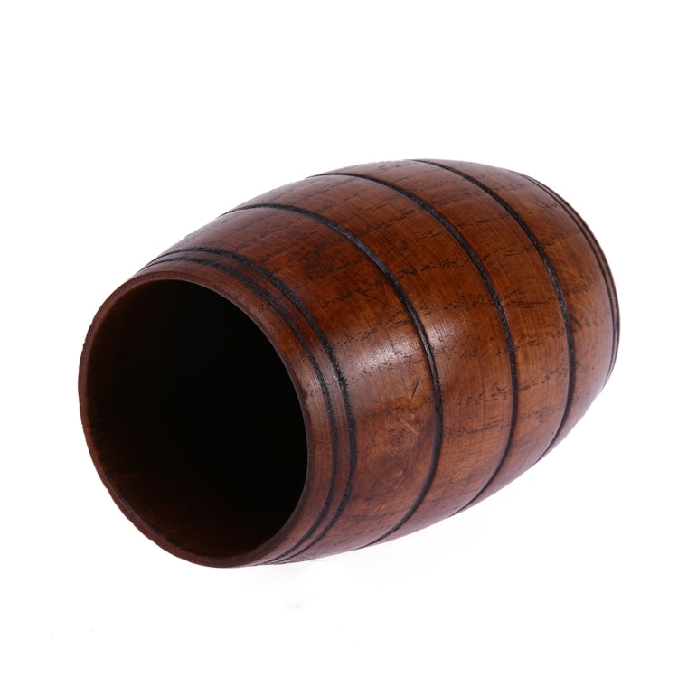 Wood Cup Natural Classical Handcrafted Big Belly Beer Coffee Milk Juice Tea Cup, Size:11x6cm