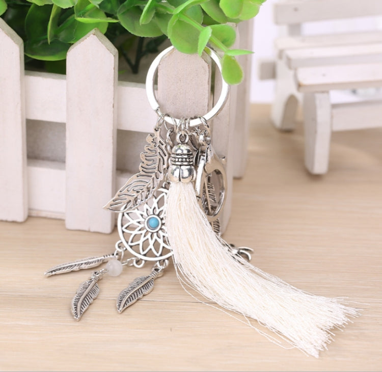 2 PCS Simple Fashion Wool Tassel Dream Catching Keychain