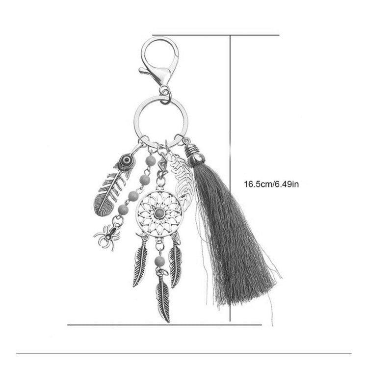 2 PCS Simple Fashion Wool Tassel Dream Catching Keychain