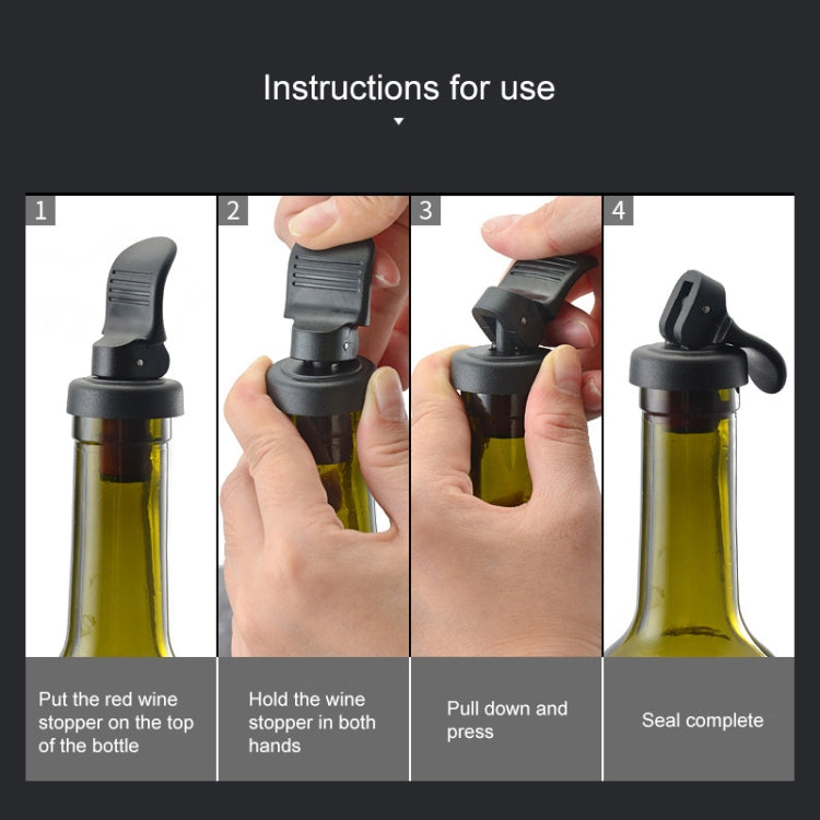 3 PCS Creative Wine Stopper Pumping Freshness Stopper Manually Pressing Wine Stopper