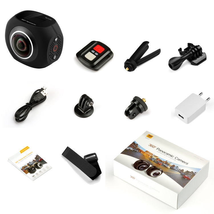 4K Panoramic Camera VR HD Dual Lens 360 Degree Motion Camera 720 Degree Outdoor Camera PANO360(Black)