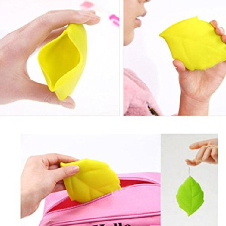 2 PCS Travel Outdoor Leaf Shape Creative Portable Silicone Wash Cup