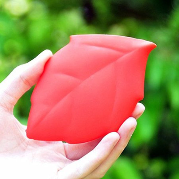 2 PCS Travel Outdoor Leaf Shape Creative Portable Silicone Wash Cup