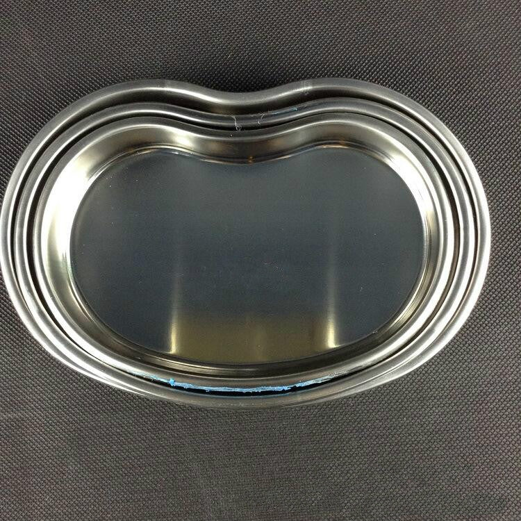 2 PCS Dental Stainless Steel Tools Storage Tray Nail Tattoo Device Supplies Storage Case Kitchen Tools, Size:Small 18x11x2cm(Waist Plate)