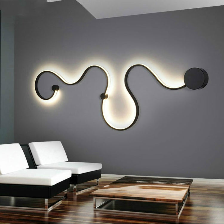 Light Rail Modern Minimalist Living Room Bedroom Bedside Aisle Showroom LED Wall Lamp, Color:Three-color Dimming