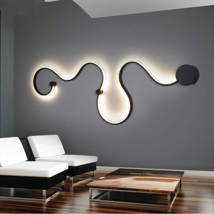 Light Rail Modern Minimalist Living Room Bedroom Bedside Aisle Showroom LED Wall Lamp, Color:Three-color Dimming