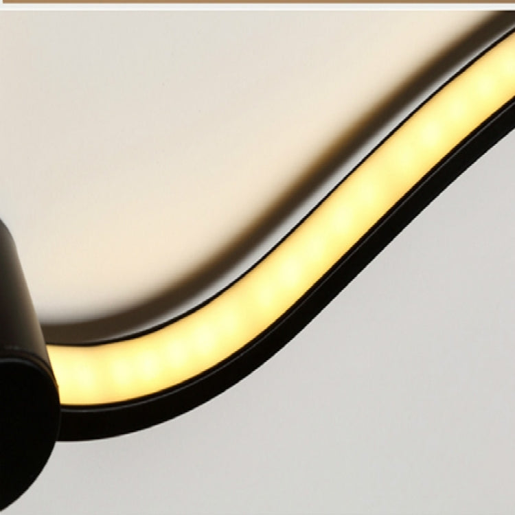 Light Rail Modern Minimalist Living Room Bedroom Bedside Aisle Showroom LED Wall Lamp, Color:Three-color Dimming