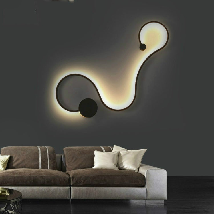 Light Rail Modern Minimalist Living Room Bedroom Bedside Aisle Showroom LED Wall Lamp, Color:Three-color Dimming