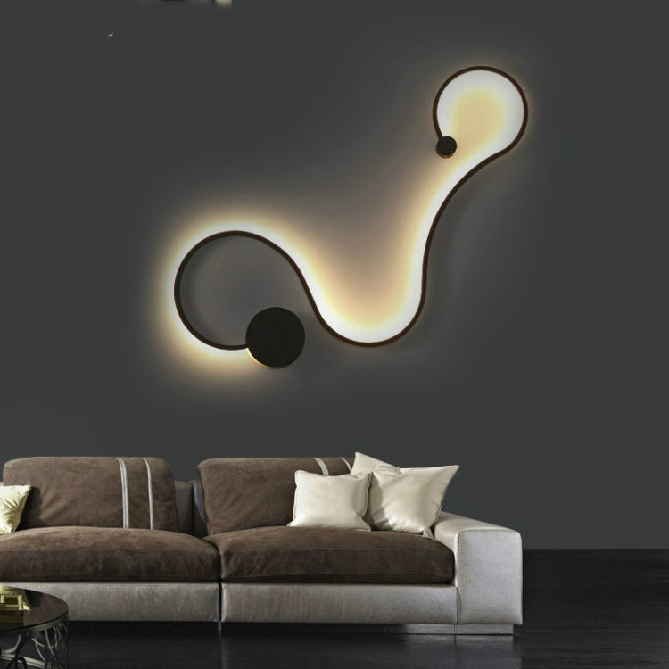 Light Rail Modern Minimalist Living Room Bedroom Bedside Aisle Showroom LED Wall Lamp, Color:Three-color Dimming