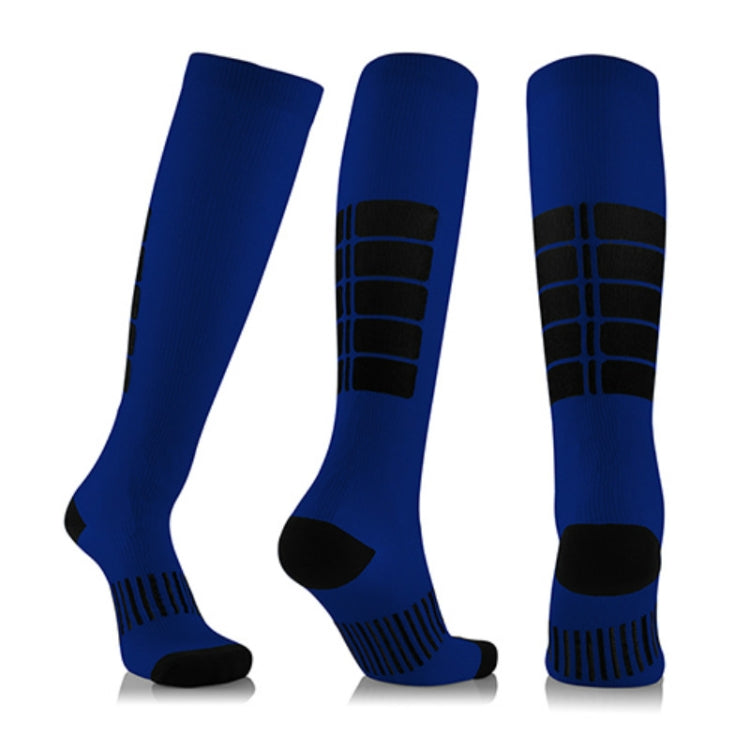 Unisex Sports Stockings Running Cycling Socks Compression Socks, Color:Royal Blue, Size:S / M