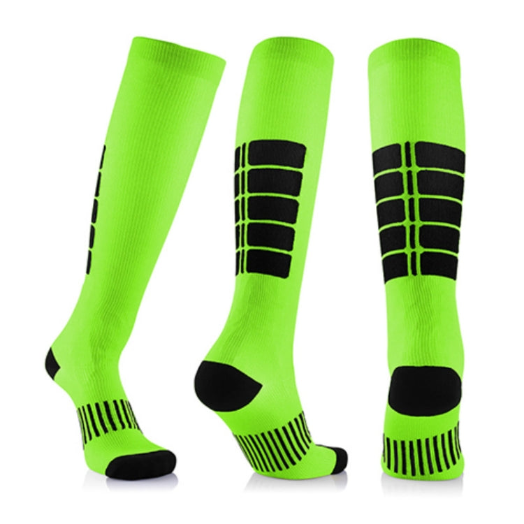 Unisex Sports Stockings Running Cycling Socks Compression Socks, Color:Green, Size:S / M