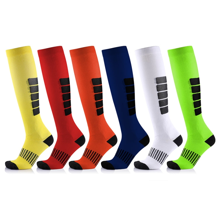 Unisex Sports Stockings Running Cycling Socks Compression Socks, Color:Red, Size:S / M