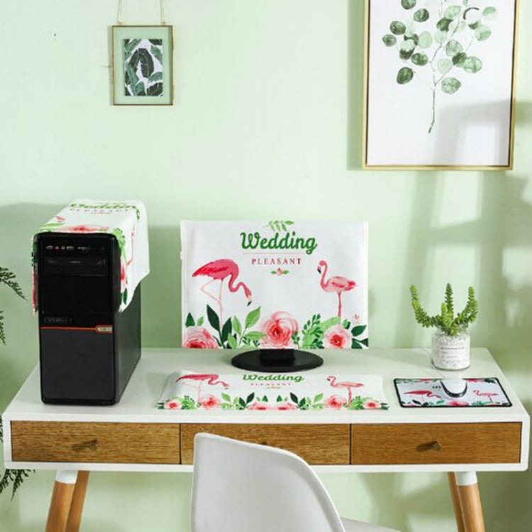 3 in 1 Simple Desktop Computer PC Dust Cover, Size:17-19 inch