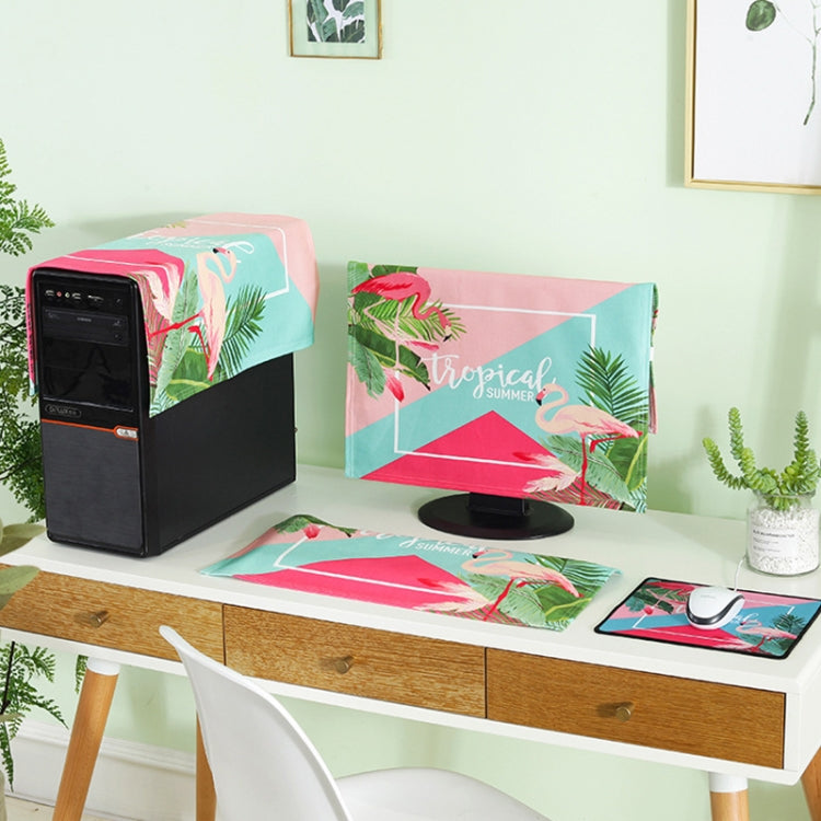 3 in 1 Simple Desktop Computer PC Dust Cover, Size:17-19 inch