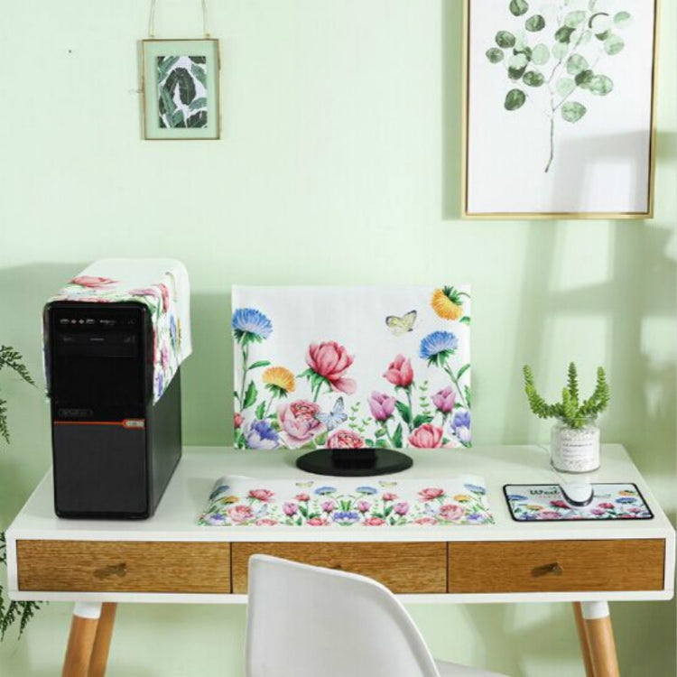 3 in 1 Simple Desktop Computer PC Dust Cover, Size:17-19 inch