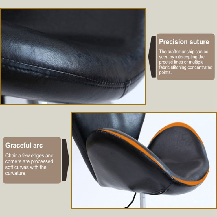 Modern Minimalist Fashion Short Rotary Chair Ergonomic Office Computer Chair(Black)