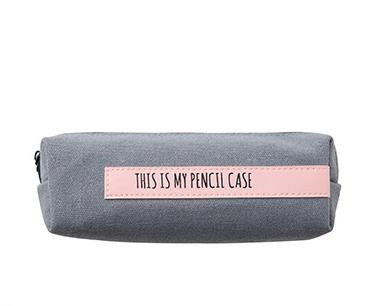 Creative School Pencil Case Simple Solid Color Large Pen Bag