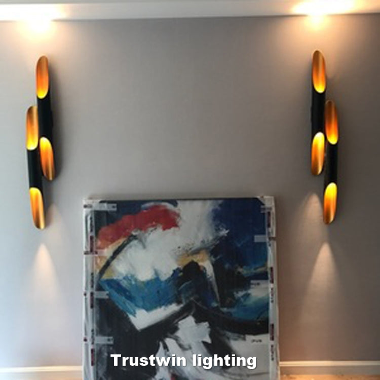 warm light Modern Wall Lamp LED Aluminum Alloy Pipe Lighting, Style:Single-tube White