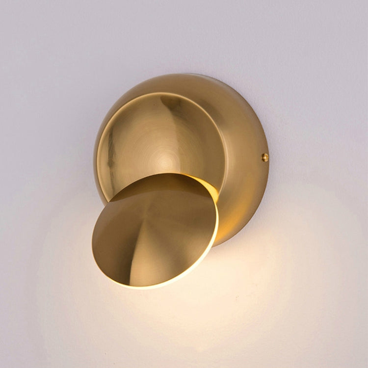 Rotating Wall Round Bedside Staircase Indoor Corridor Wall Lamp(Gold)