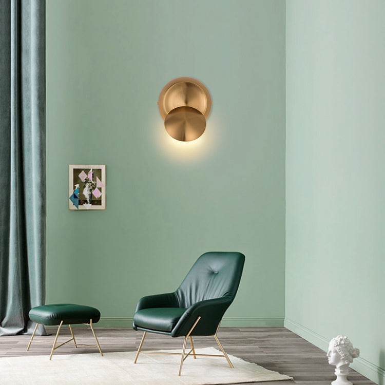 Rotating Wall Round Bedside Staircase Indoor Corridor Wall Lamp(Gold)