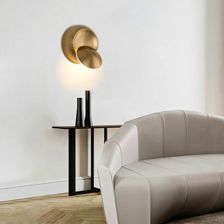 Rotating Wall Round Bedside Staircase Indoor Corridor Wall Lamp(Gold)
