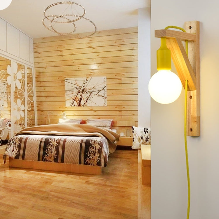 Simple Wooden Staircase Aisle Living Room Wall Lamp with 5W LED Bulb