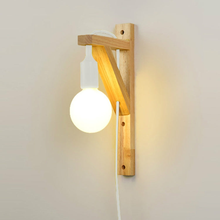 Simple Wooden Staircase Aisle Living Room Wall Lamp with 5W LED Bulb
