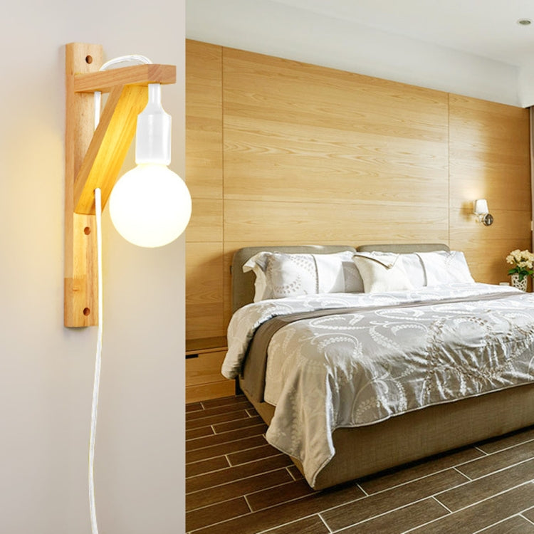 Simple Wooden Staircase Aisle Living Room Wall Lamp with 5W LED Bulb