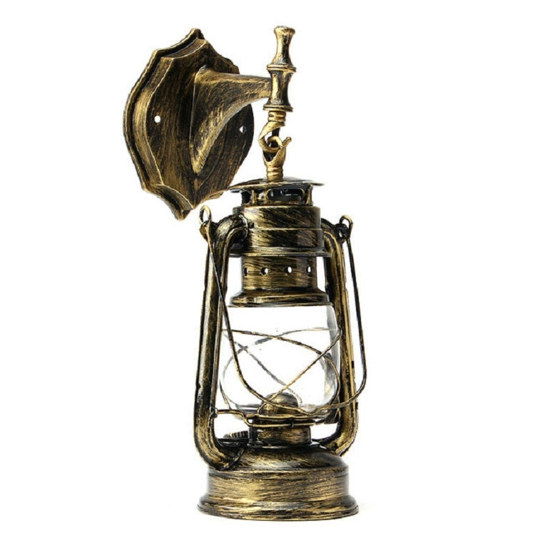 Vintage Kerosene Wrought Iron Decoration Lamp Restaurant Corridor Wall Light(Green Bronze)