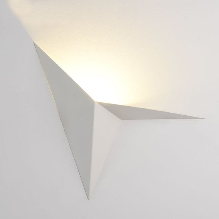 Creative Triangle Wall Lamp Bedroom Bedside Living Room Aisle Staircase Background Light, Color Temperature:Warm White, Size: S