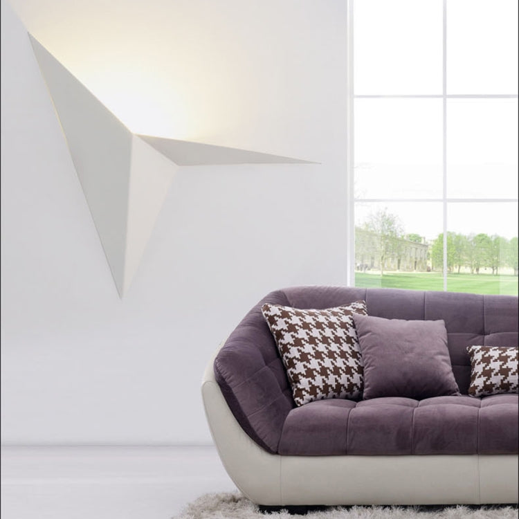 Creative Triangle Wall Lamp Bedroom Bedside Living Room Aisle Staircase Background Light, Color Temperature:Warm White, Size: S