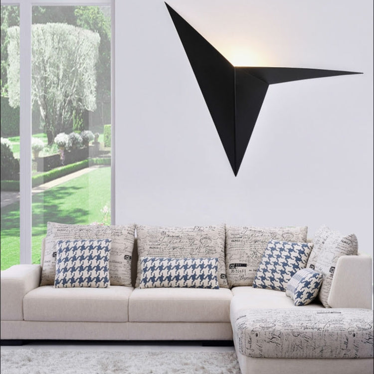 Creative Triangle Wall Lamp Bedroom Bedside Living Room Aisle Staircase Background Light, Color Temperature: White Light