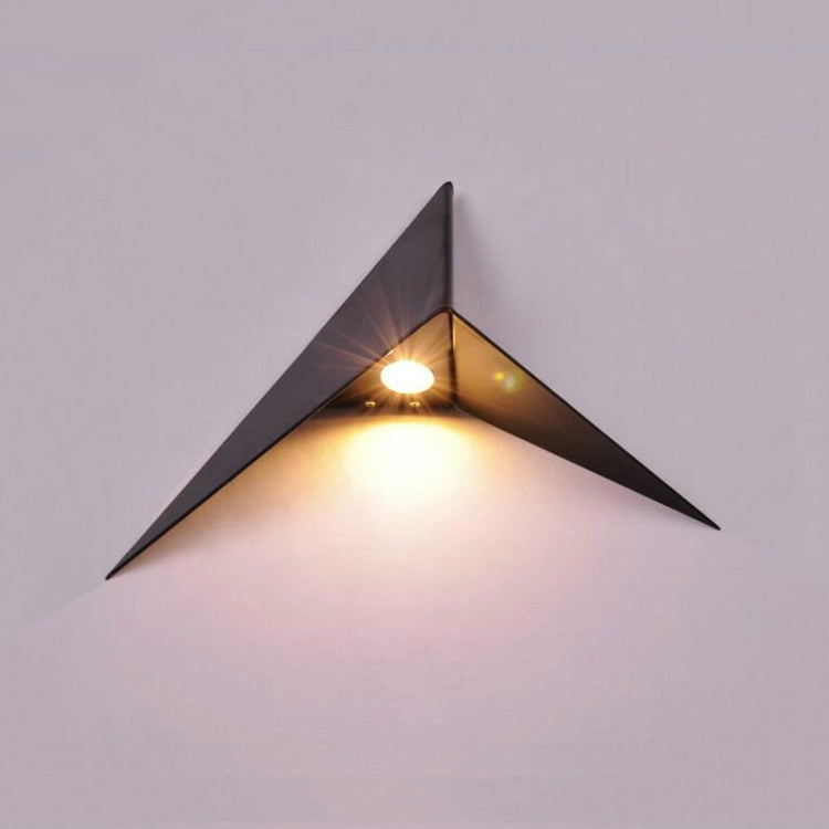 Creative Triangle Wall Lamp Bedroom Bedside Living Room Aisle Staircase Background Light, Color Temperature: White Light