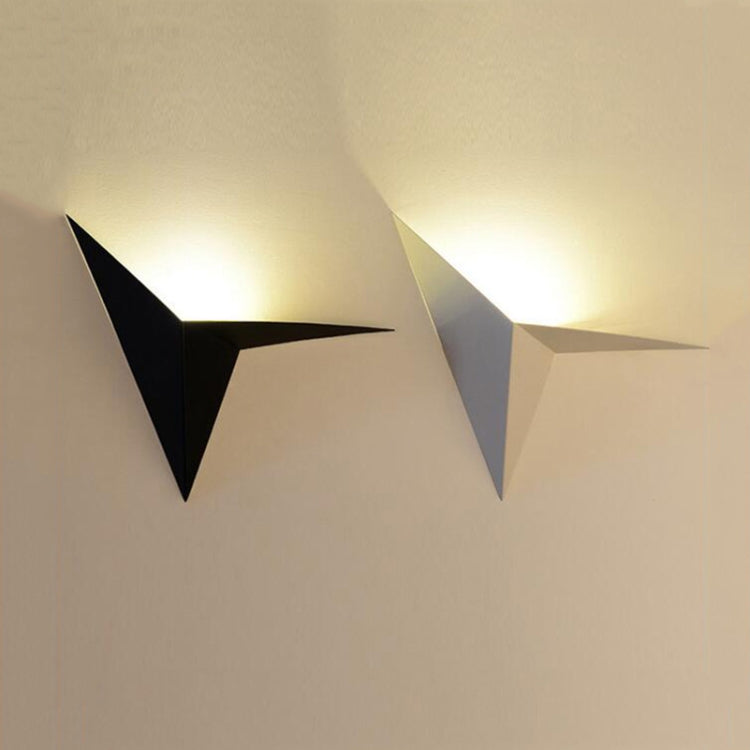 Creative Triangle Wall Lamp Bedroom Bedside Living Room Aisle Staircase Background Light, Color Temperature: White Light
