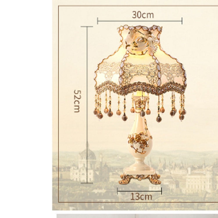 Creative Bedroom Princess Room Warm Table Lamp Home Decoration Light, Style:Retro Style