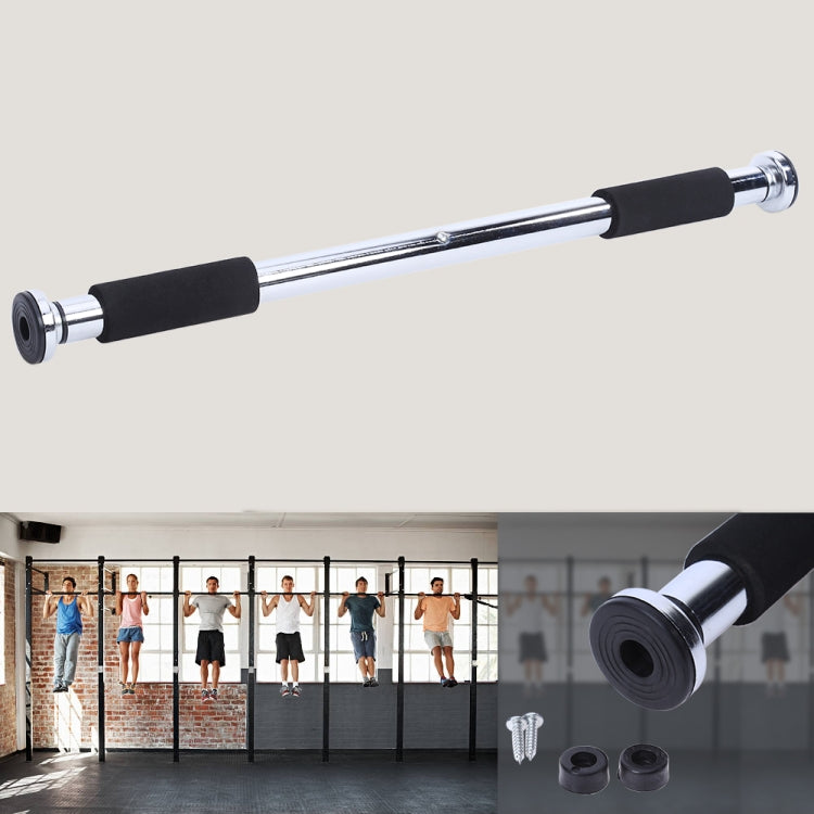Home Gym Sports Fitness Equipment Home Pull-up Horizontal Bar(Silver White)