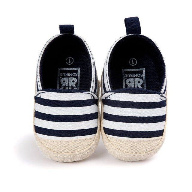 Baby Boy Striped Shoes Lovely Infant First Walkers Soft Sole Toddler Shoes