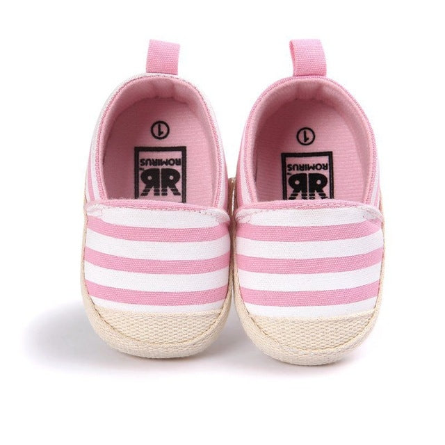 Baby Boy Striped Shoes Lovely Infant First Walkers Soft Sole Toddler Shoes