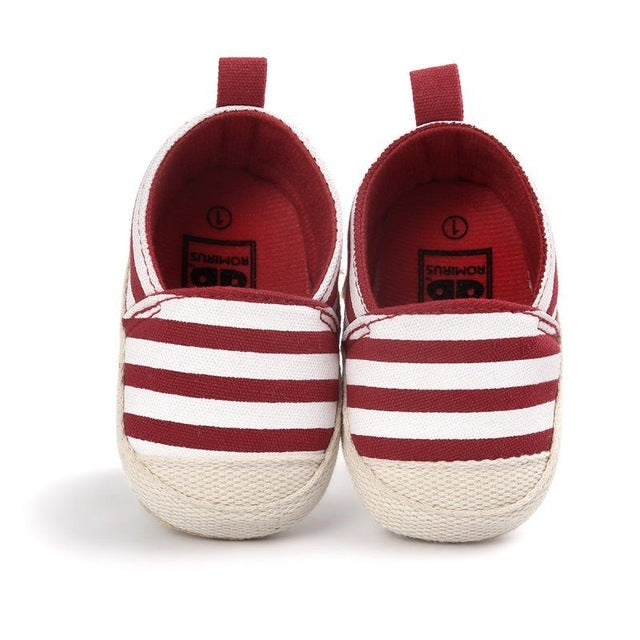 Baby Boy Striped Shoes Lovely Infant First Walkers Soft Sole Toddler Shoes