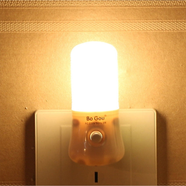 Led Energy Saving Lamp Bedside Lamp Night Led Light, Plug Type:US