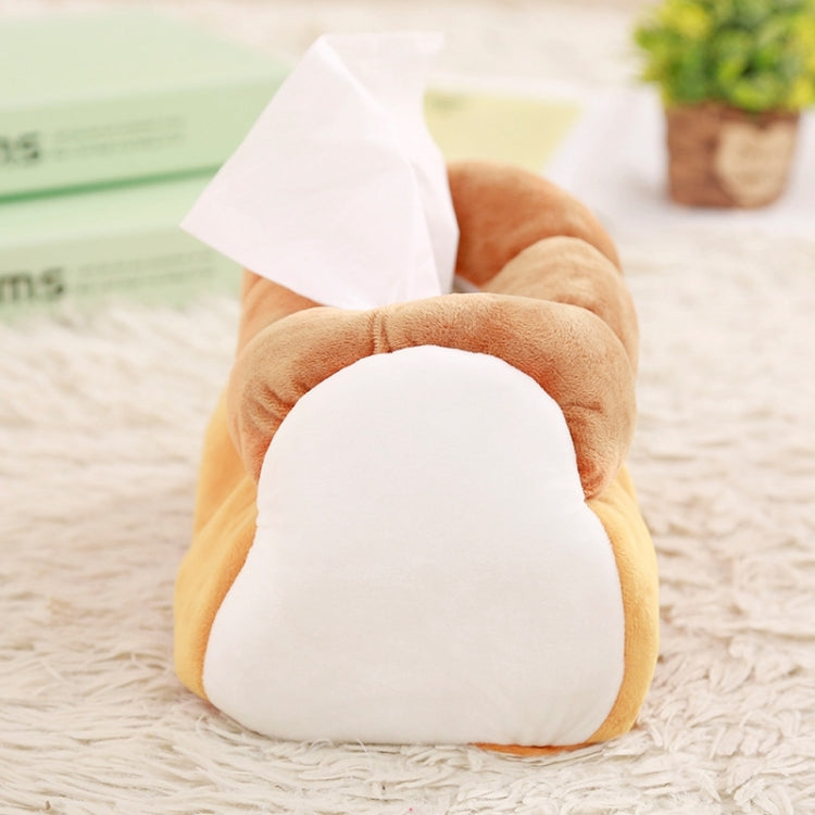 Simulation Bread Toast Plush Tissue Box